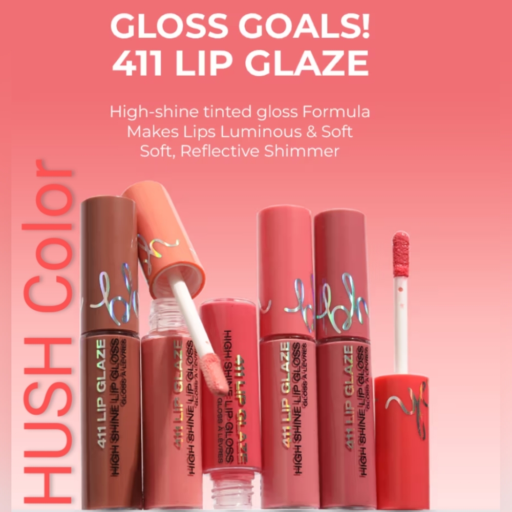 REVOLUTION High Shine Lip Gloss HUSH Color 💋Buildable Color NIB